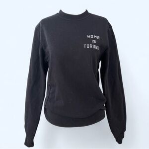 Peace Collective Women’s Black Toronto Canada Crew Neck Indie Sweater Small